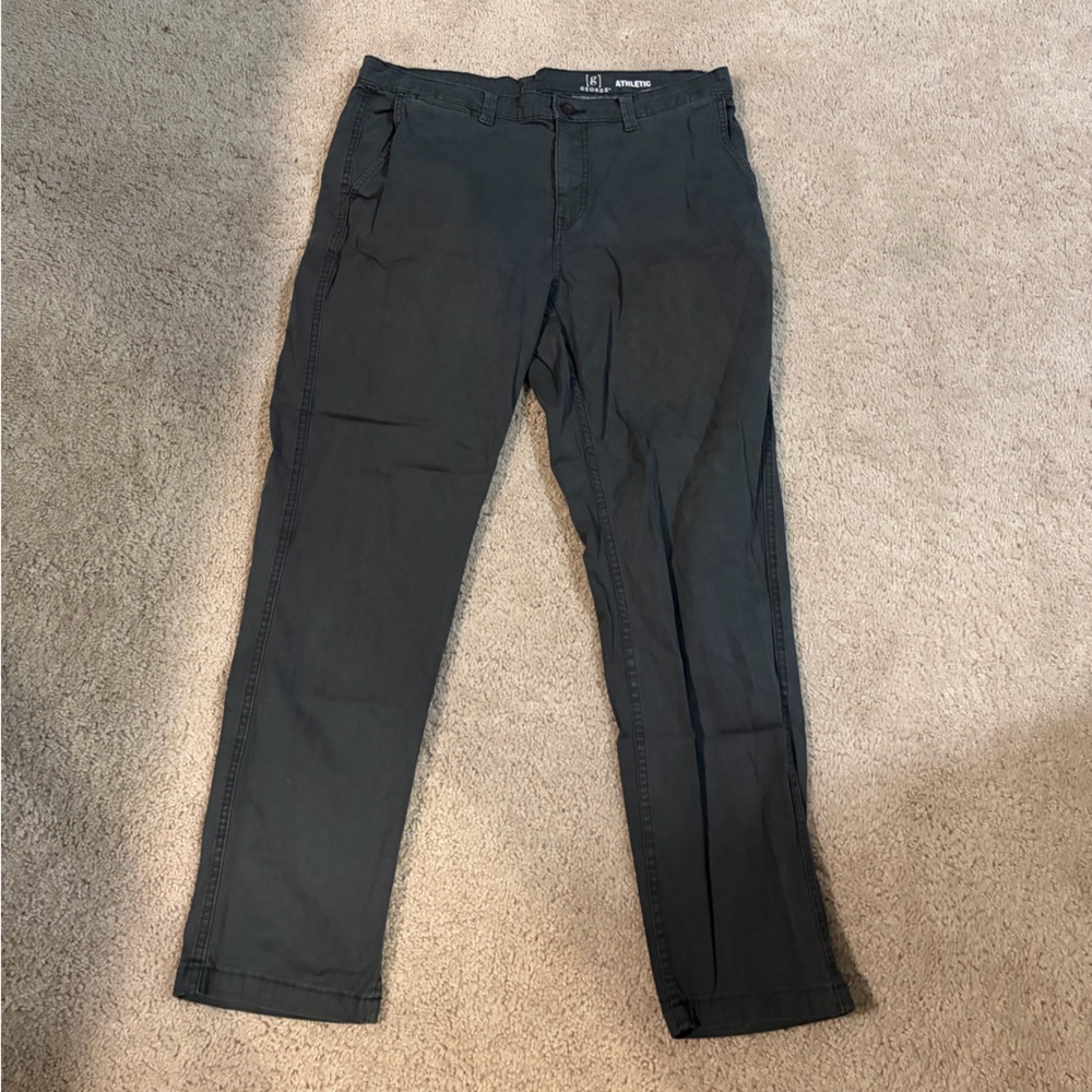 George Men's Dark Charcoal Gray Chinos